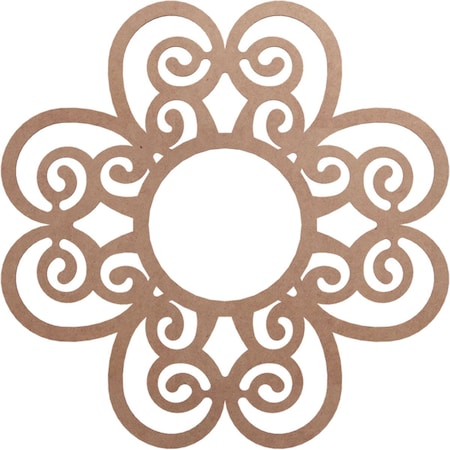 Ekena Millwork Cohen Wood Fretwork Pierced Ceiling Medallion, Wood (Paint Grade), 36"OD x 12 1/4"ID x 3/8"T CMWP36X36X0375COMF